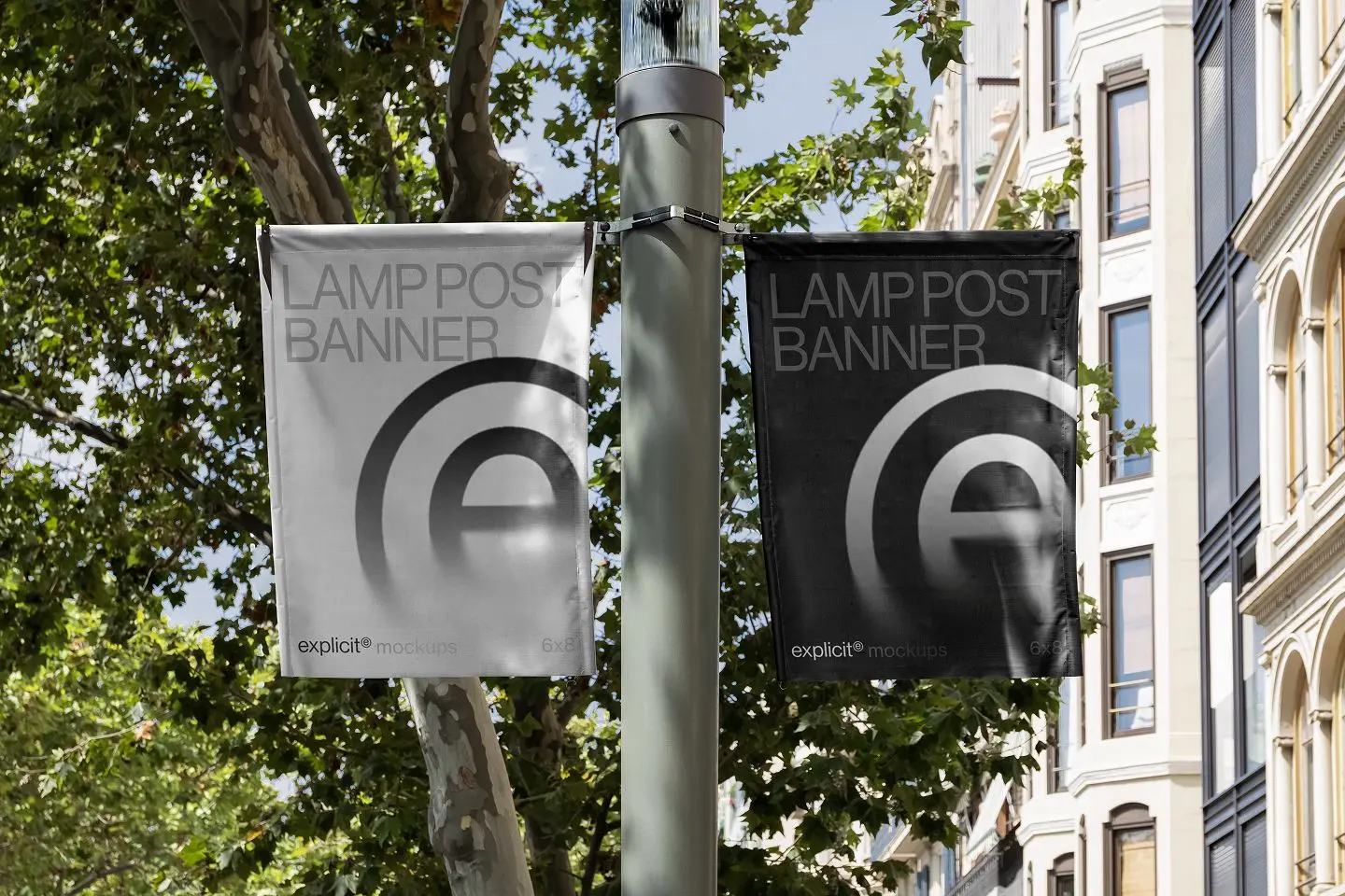 Picture of Lamp Post Banner mockup